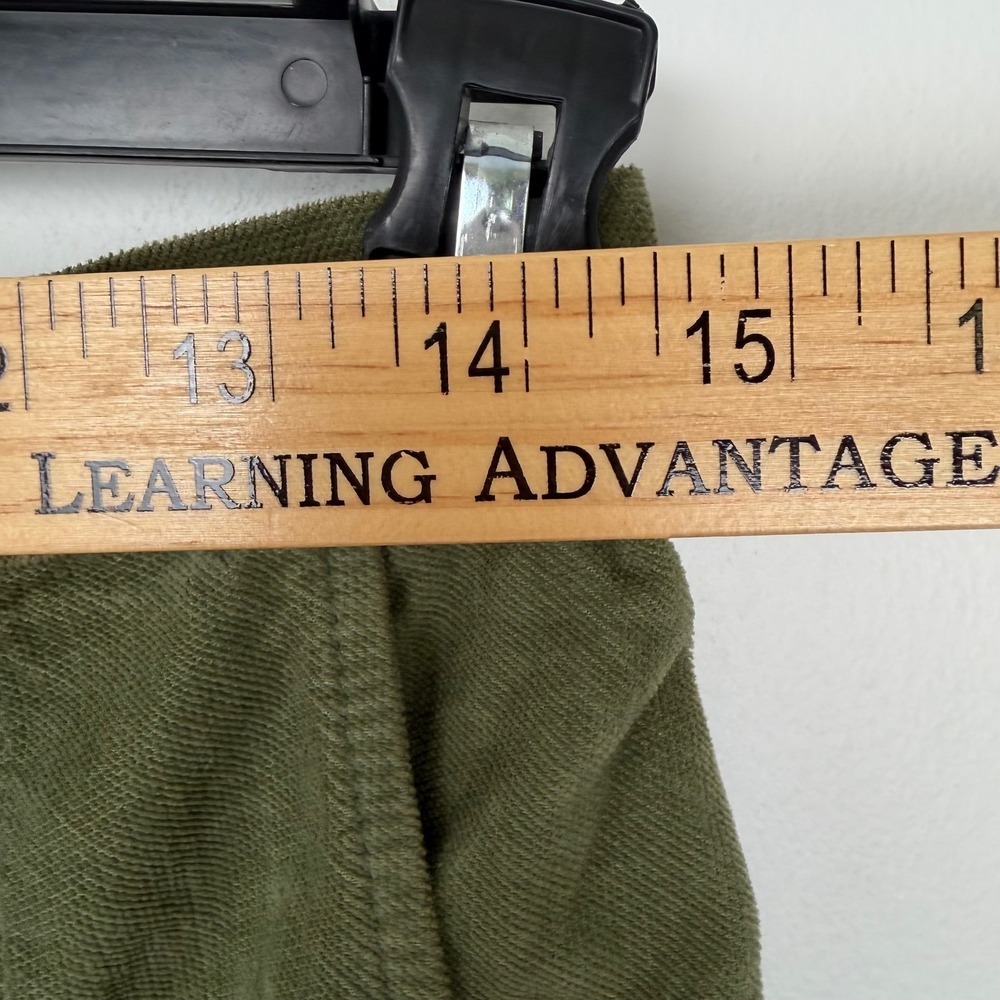 Anthropologie Amadi Olive Green Button Front Tiered Midi Skirt Sz S Made in USA - Picture 3 of 9